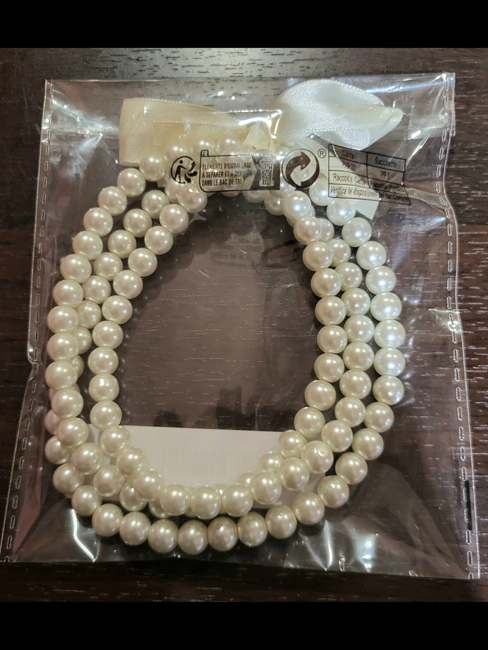 Classic Ivory Faux Pearl Necklace - Timeless Women’s Jewelry - Picture 2 of 4